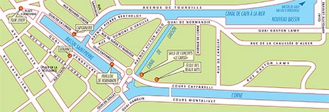 plan du bassin de plaisance de Caen